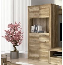 Mueble de Comedor, Mueble Salón, Acabado en Color Cañón, Medidas: 301 cm (Ancho) x 177 cm (Alto) x 41,4 cm (Fondo)